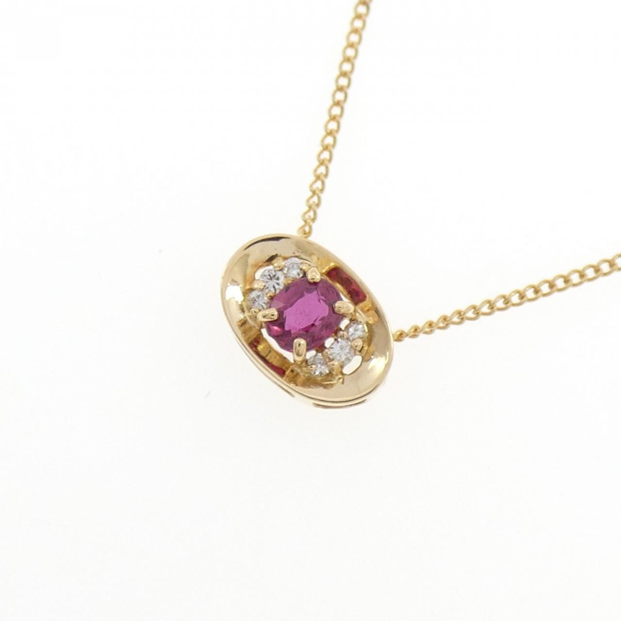 K18YG ruby necklace 0.20CT