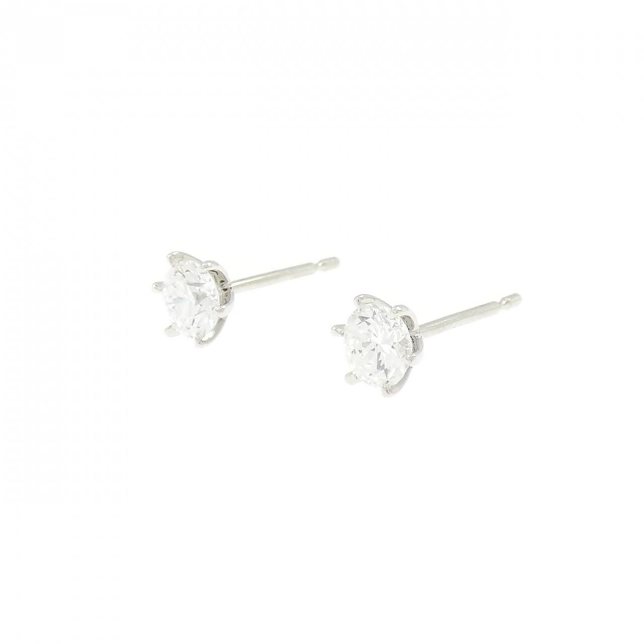 【リメイク】PT900/ST ダイヤモンド ピアス 0.301CT 0.326CT E SI1 VG-GOOD