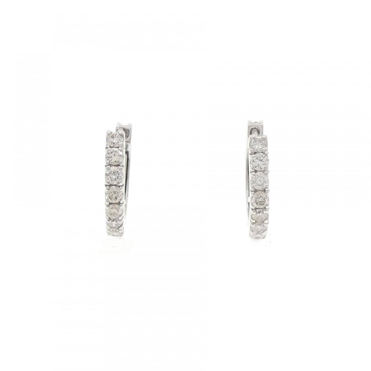 K18WG ダイヤモンド ピアス 0.50CT