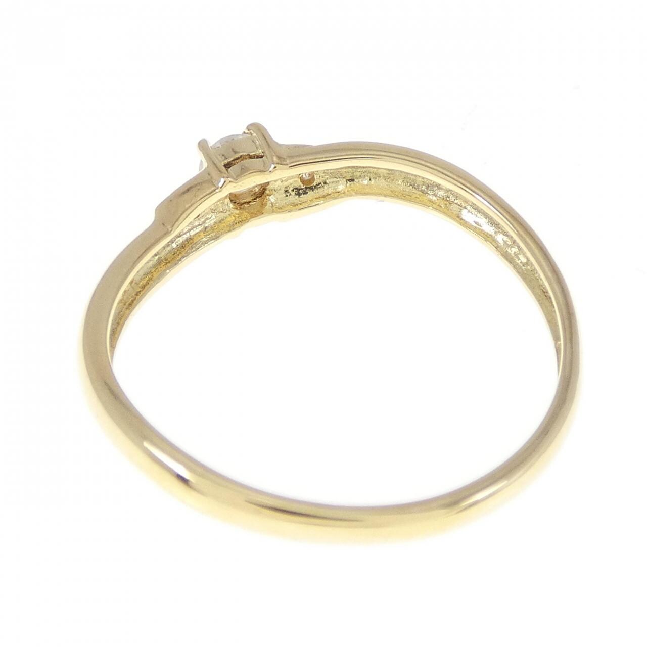 K18YG ダイヤモンド リング 0.12CT
