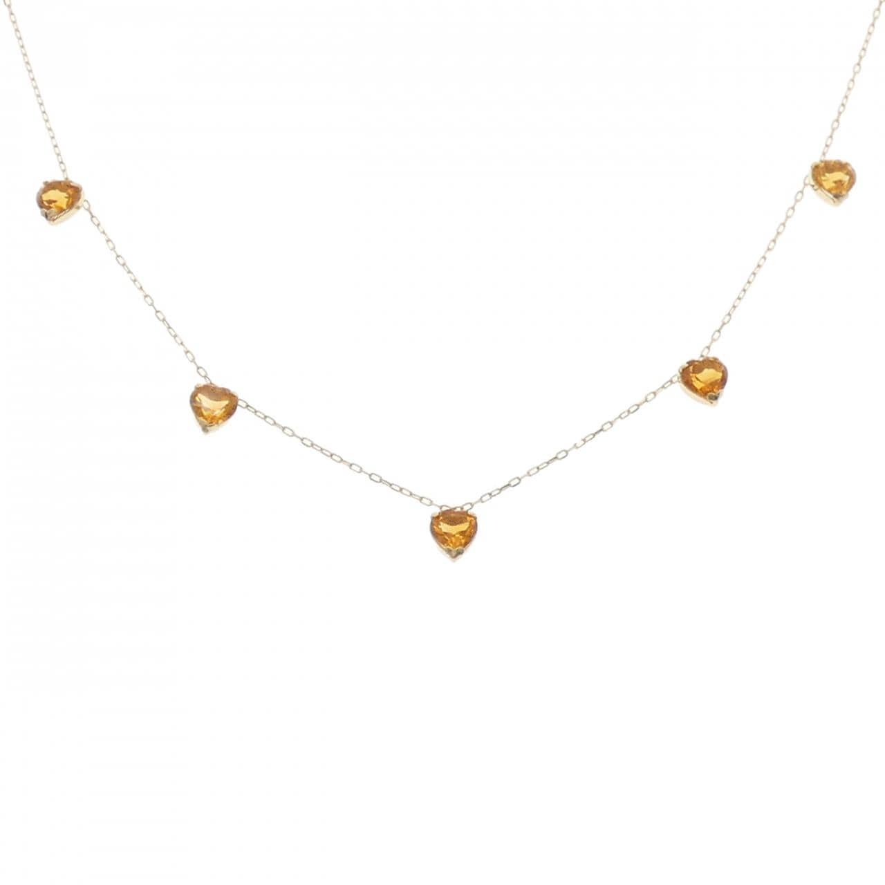 K18YG シトリン ネックレス 3.00CT