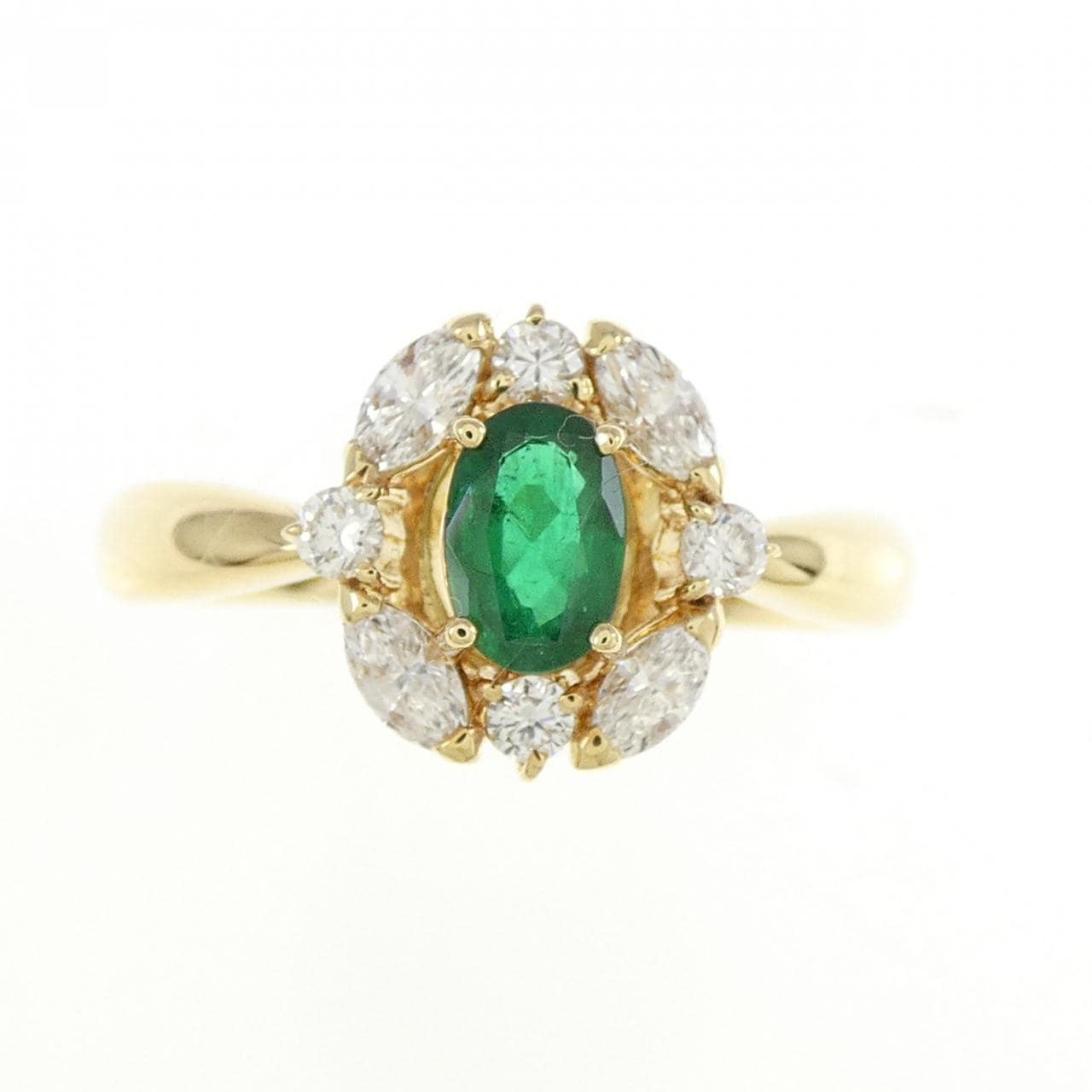K18YG エメラルド リング 0.41CT