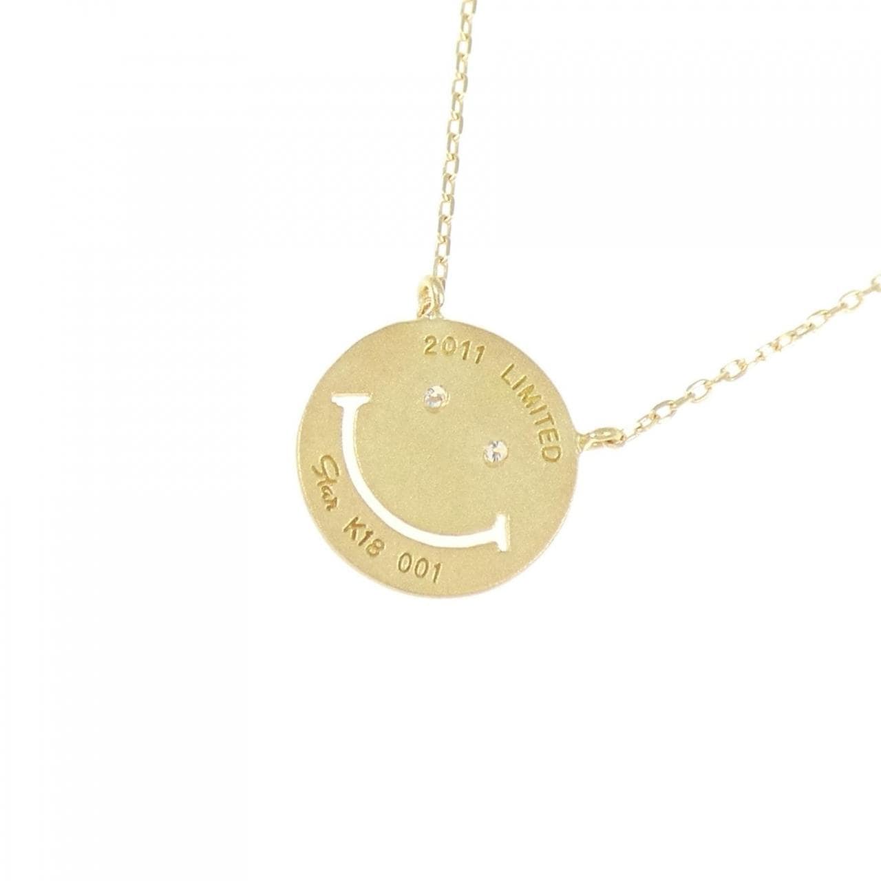 スタージュエリー スマイル ダイヤモンド ネックレス 0.01CT