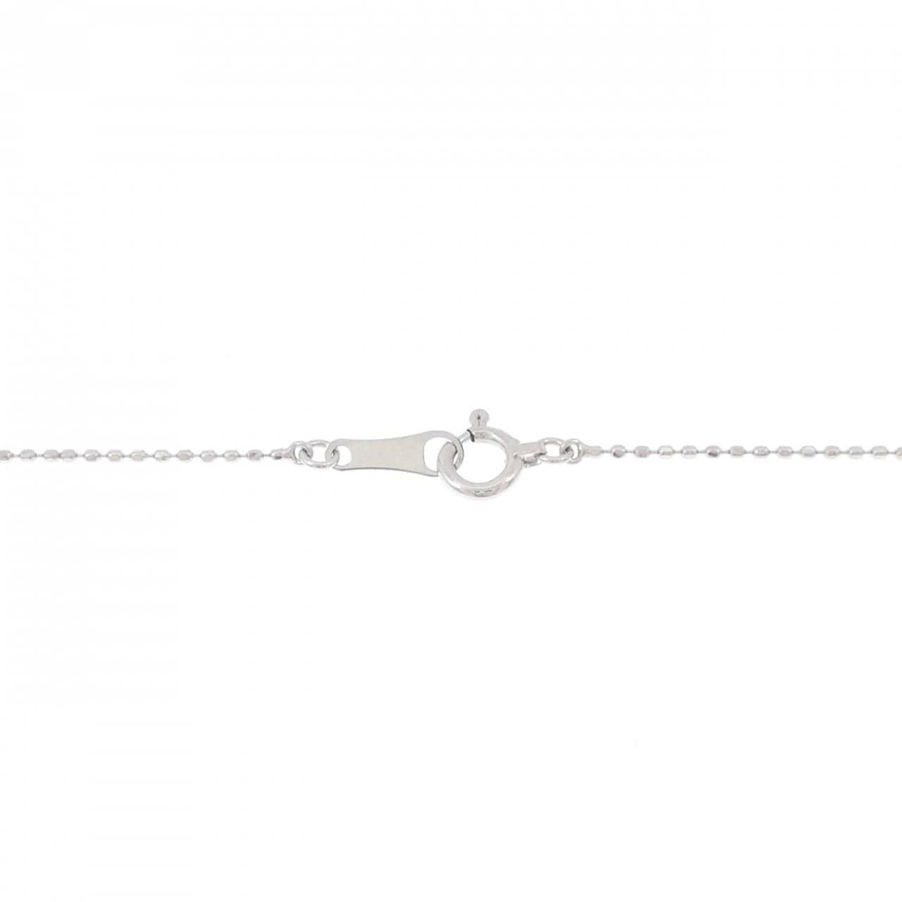 K18WG クロス ダイヤモンド ネックレス 0.15CT