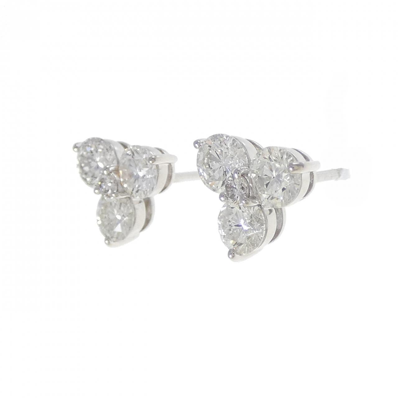 PT900 ダイヤモンド ピアス 2.08CT