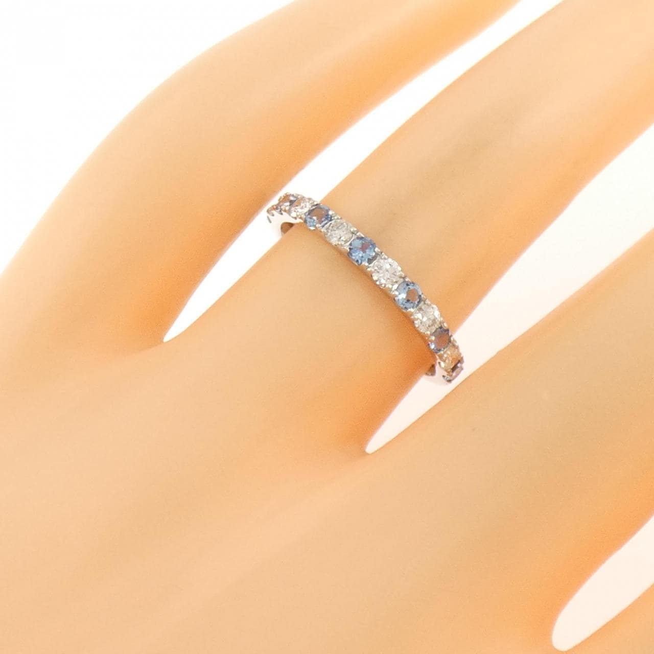 PT950 アクアマリン リング 0.20CT