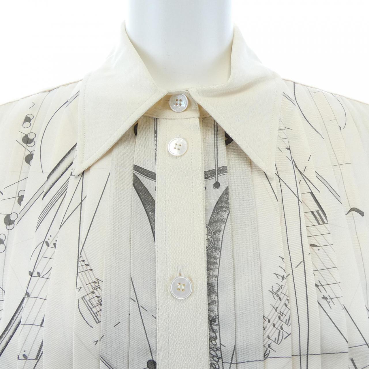 【ヴィンテージ】エルメス HERMES LA MUSIQUE DES SPHERES ツイルレーヌ. シャツ