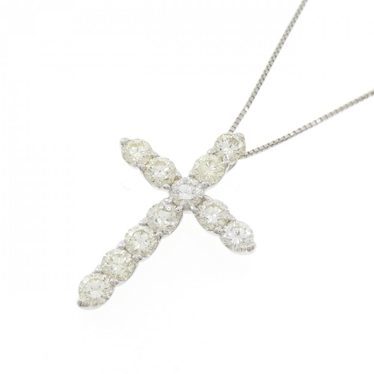 PT900/PT850 クロス ダイヤモンド ネックレス 2.017CT