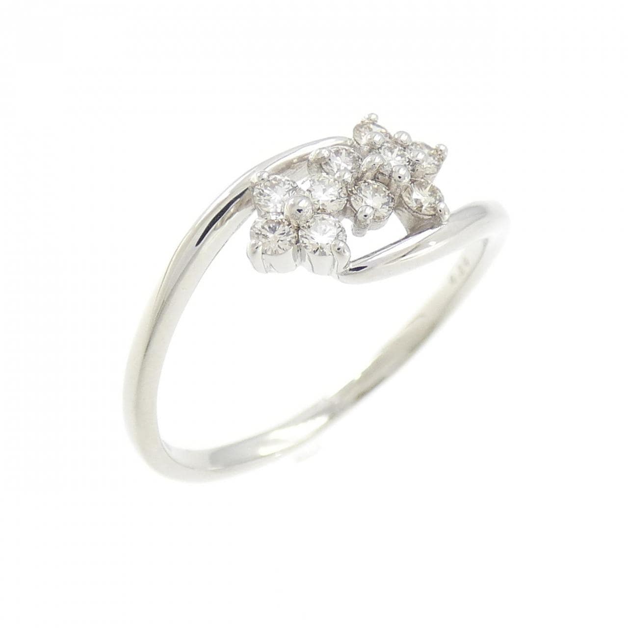 【新品】PT フラワー ダイヤモンド リング 0.20CT