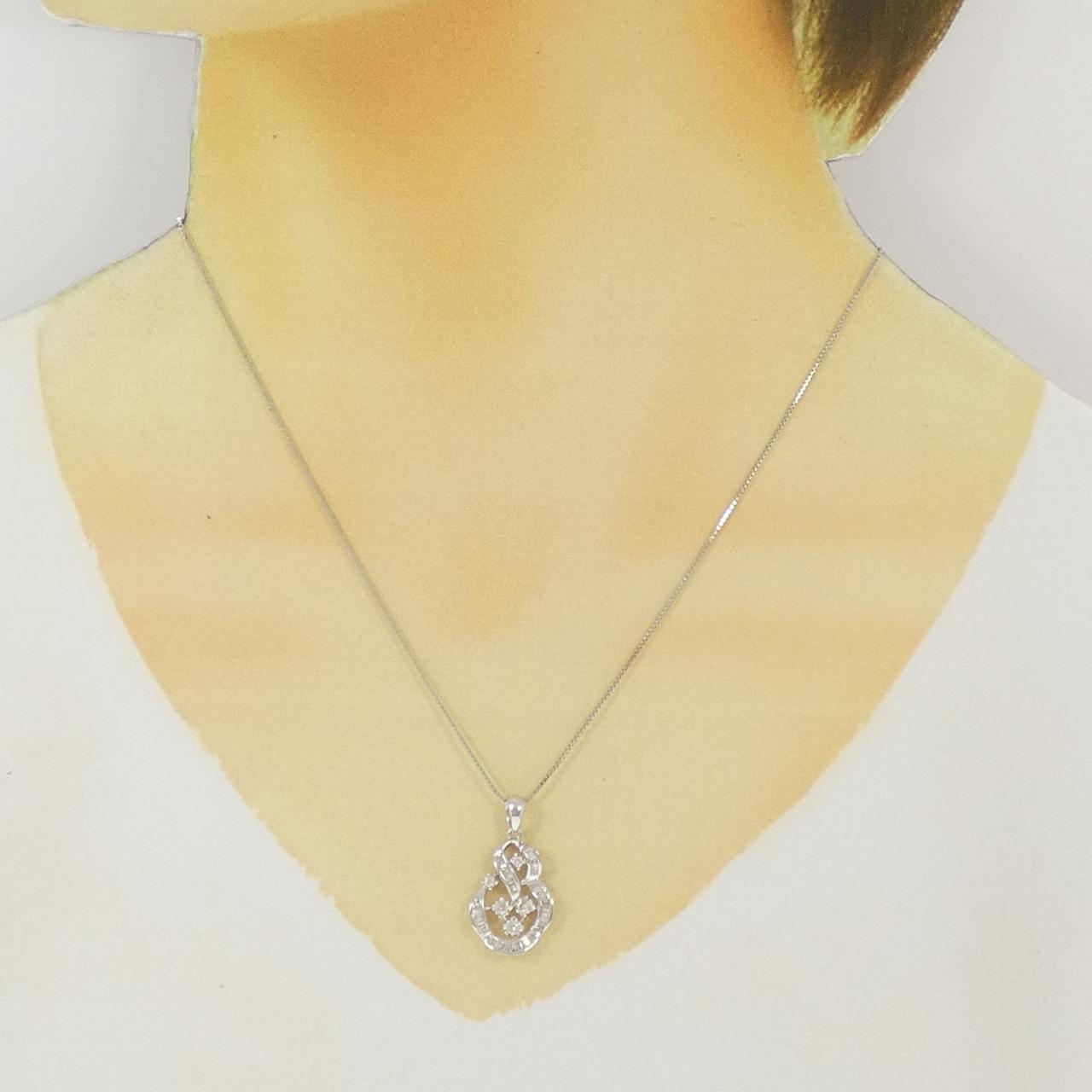 K18WG ダイヤモンド ネックレス 0.40CT