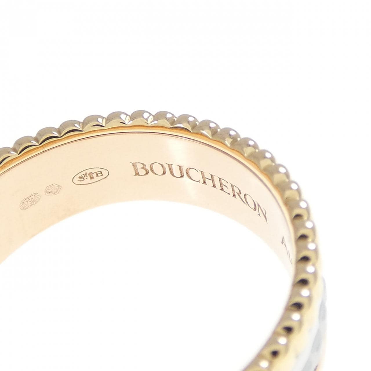 ブシュロン キャトル ホワイト スモール リング