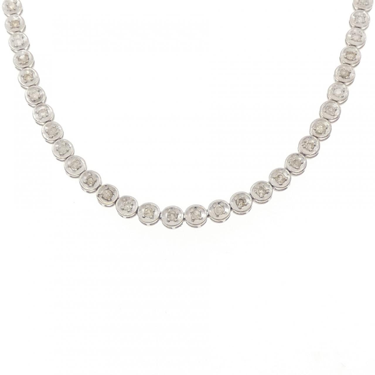 K18WG ダイヤモンド ネックレス 2.00CT