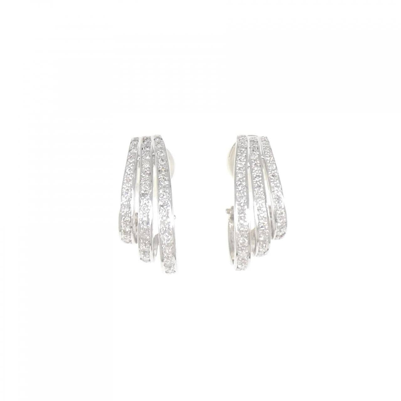 K18WG Diamond Earrings 0.85CT