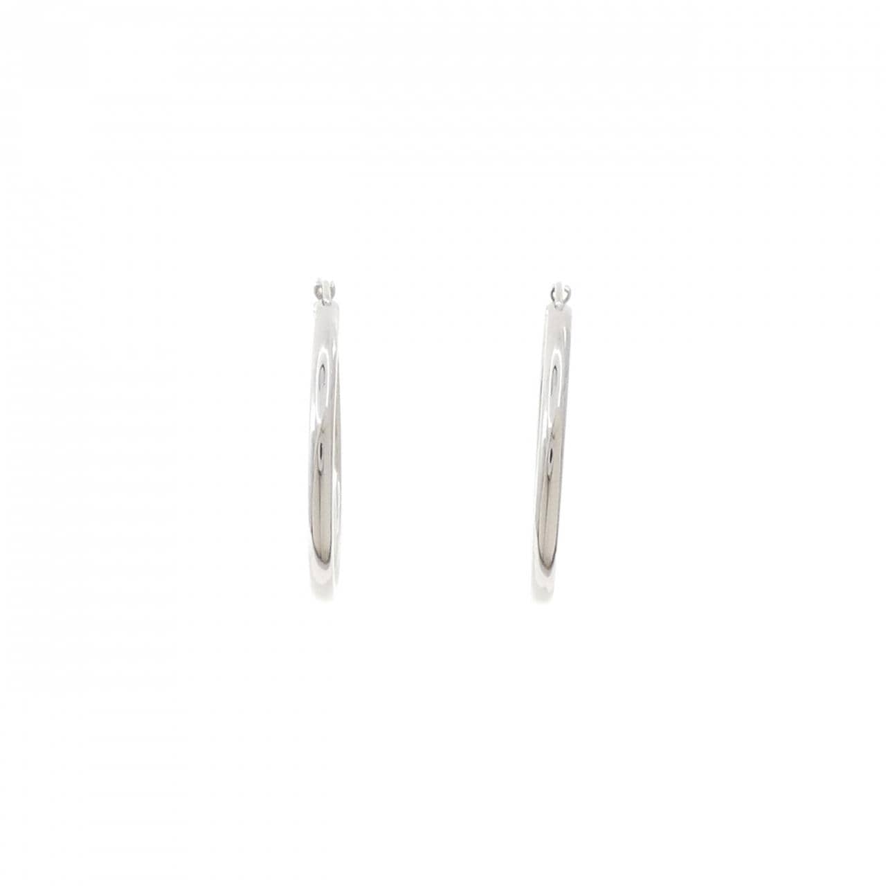 K18WG フープ ピアス