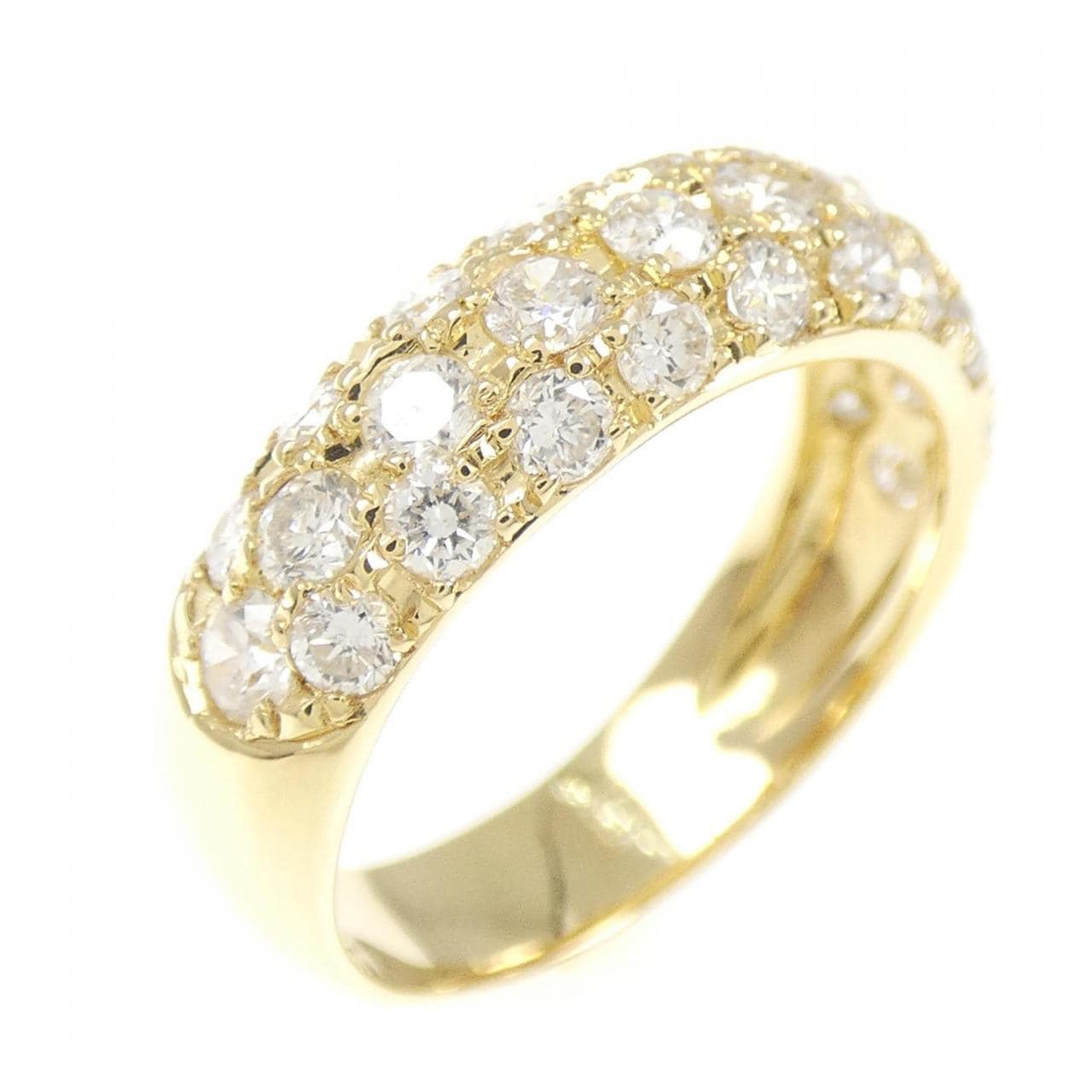K18YG パヴェ ダイヤモンド リング 1.00CT