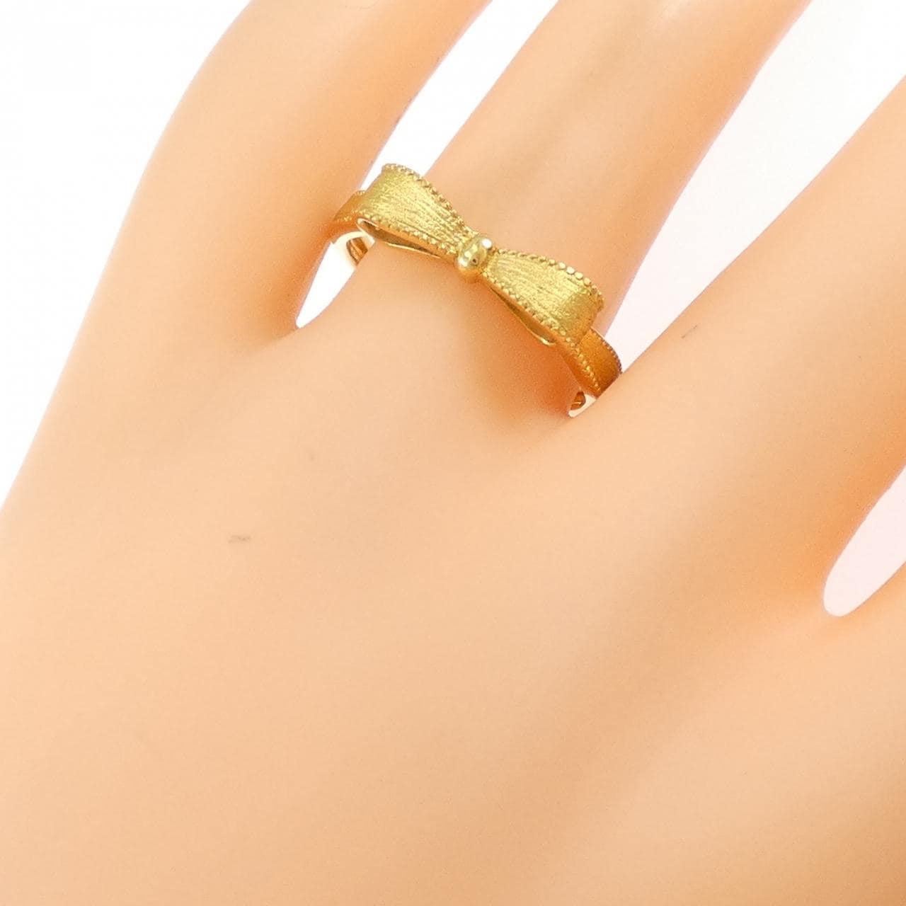 ジーエスティービー K24YG リボン リング