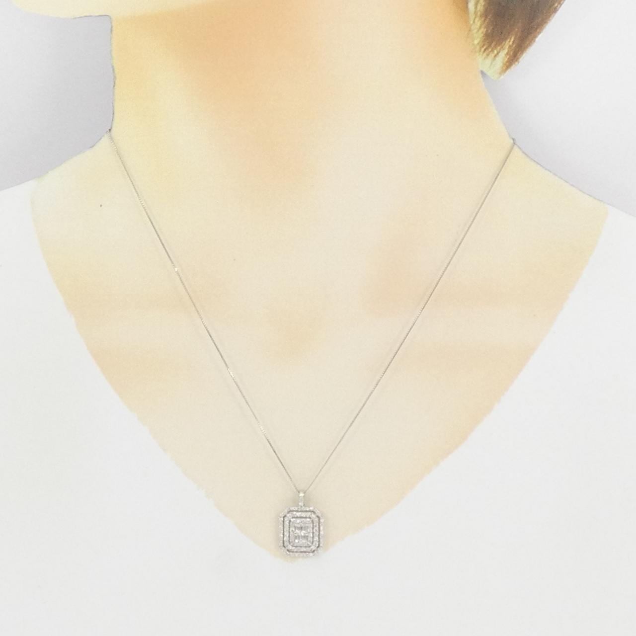【新品】PT900/PT850 ダイヤモンド ネックレス 0.70CT