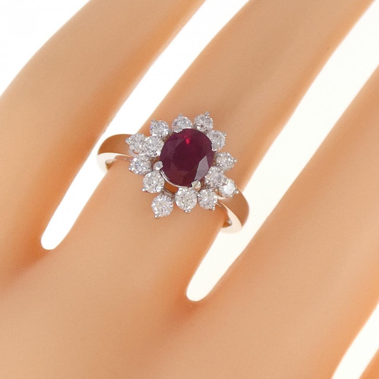 PT900紅寶石戒指1.12CT