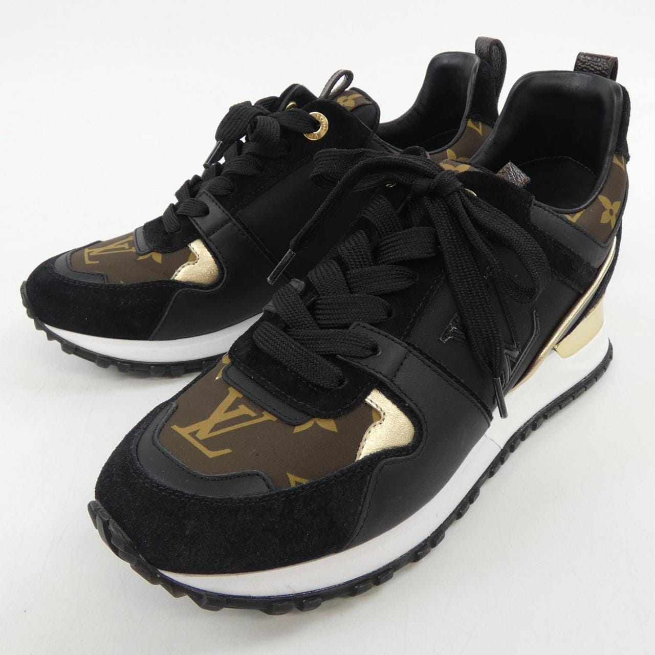 ルイヴィトン LOUIS VUITTON スエードカーフ モノグラムナイロン ランアウェイライン スニーカー