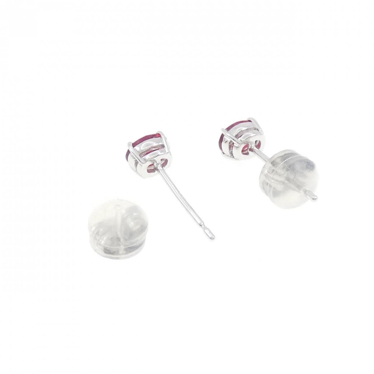 K18WG ルビー ピアス 0.72CT