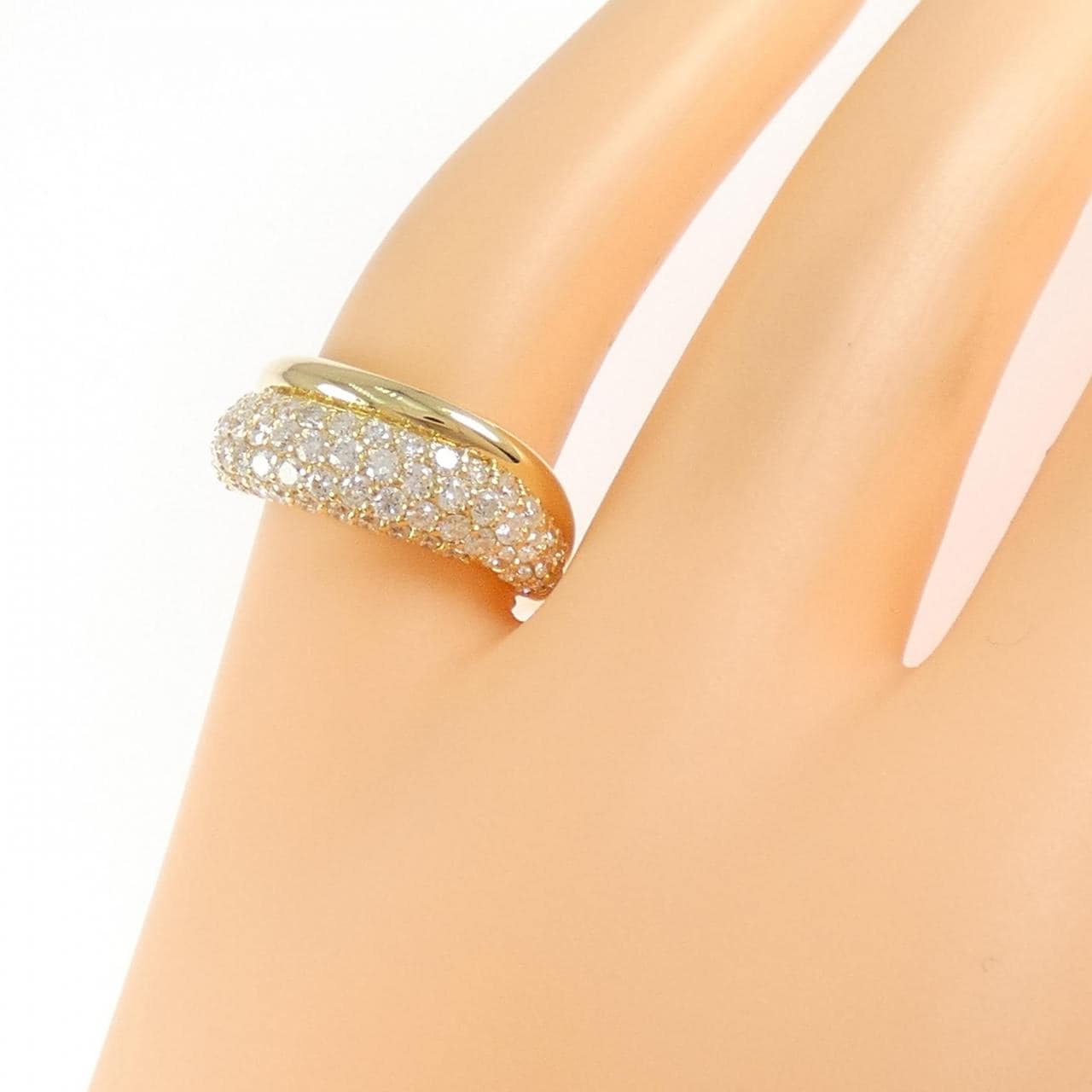 K18YG ダイヤモンド ピンキーリング 0.77CT