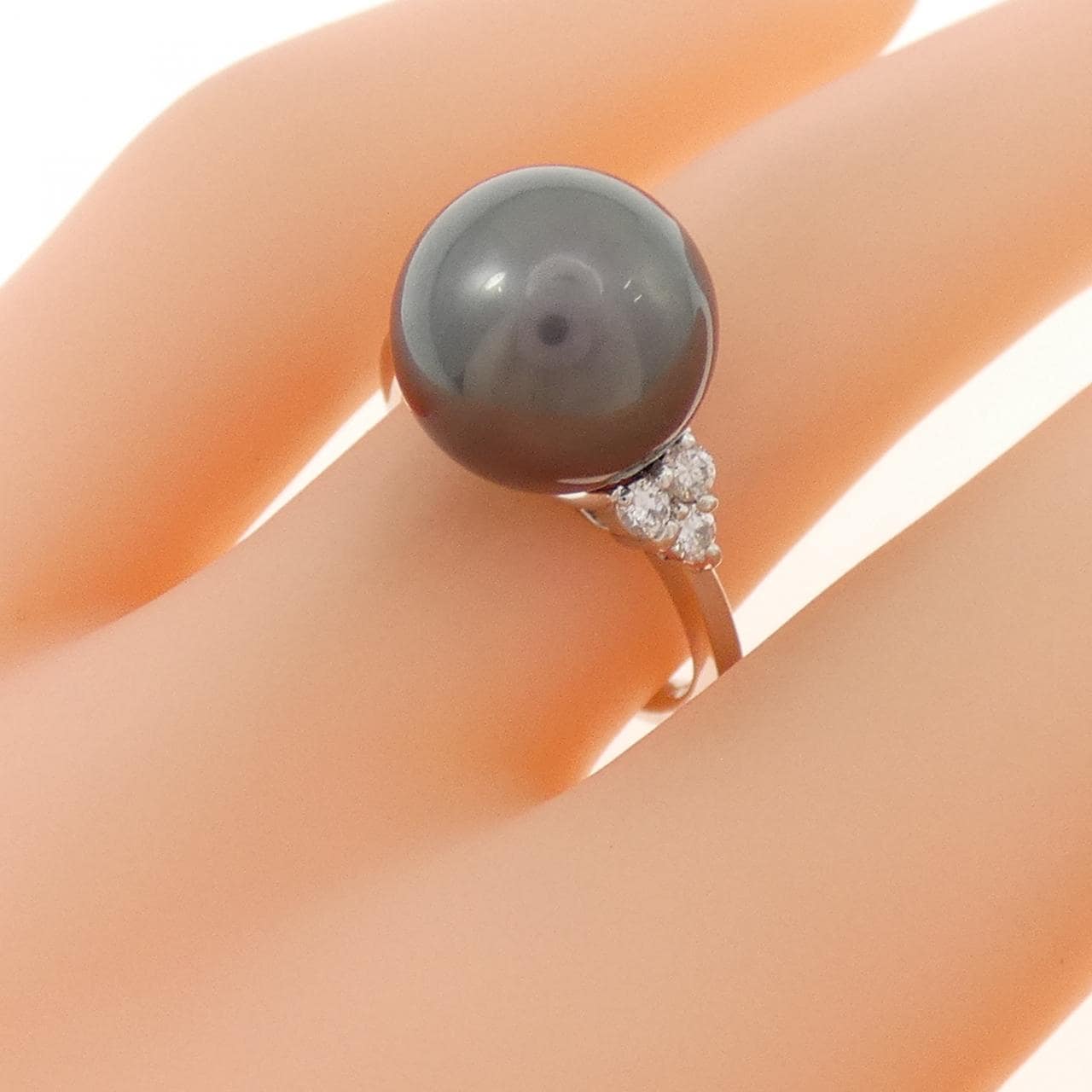 PT900 黒蝶パール リング 11.0mm