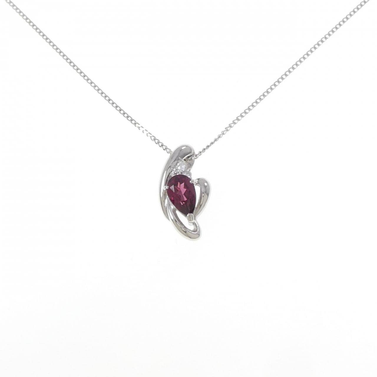 PT900/PT850 ガーネット ネックレス 1.14CT