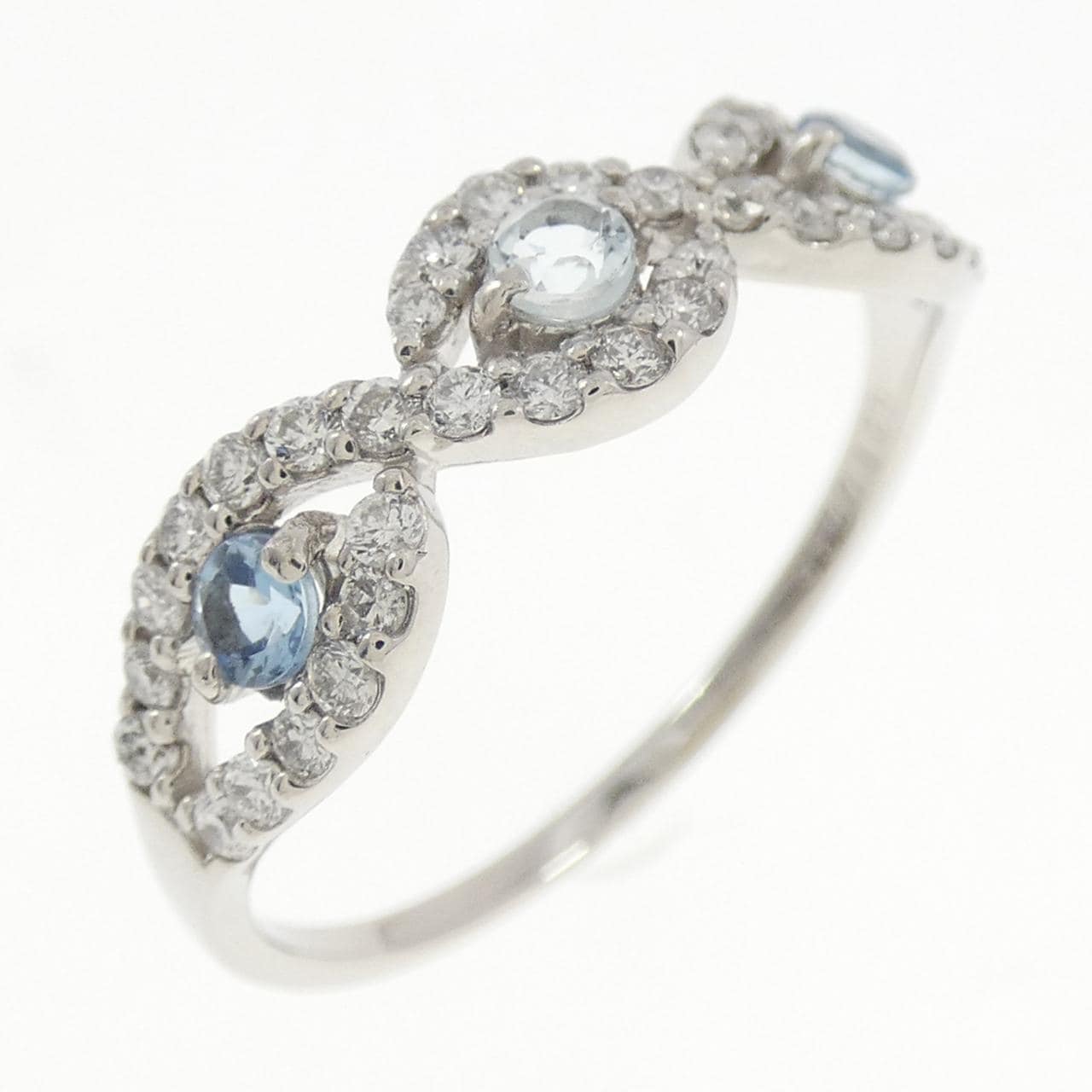 PT900 アクアマリン リング 0.21CT