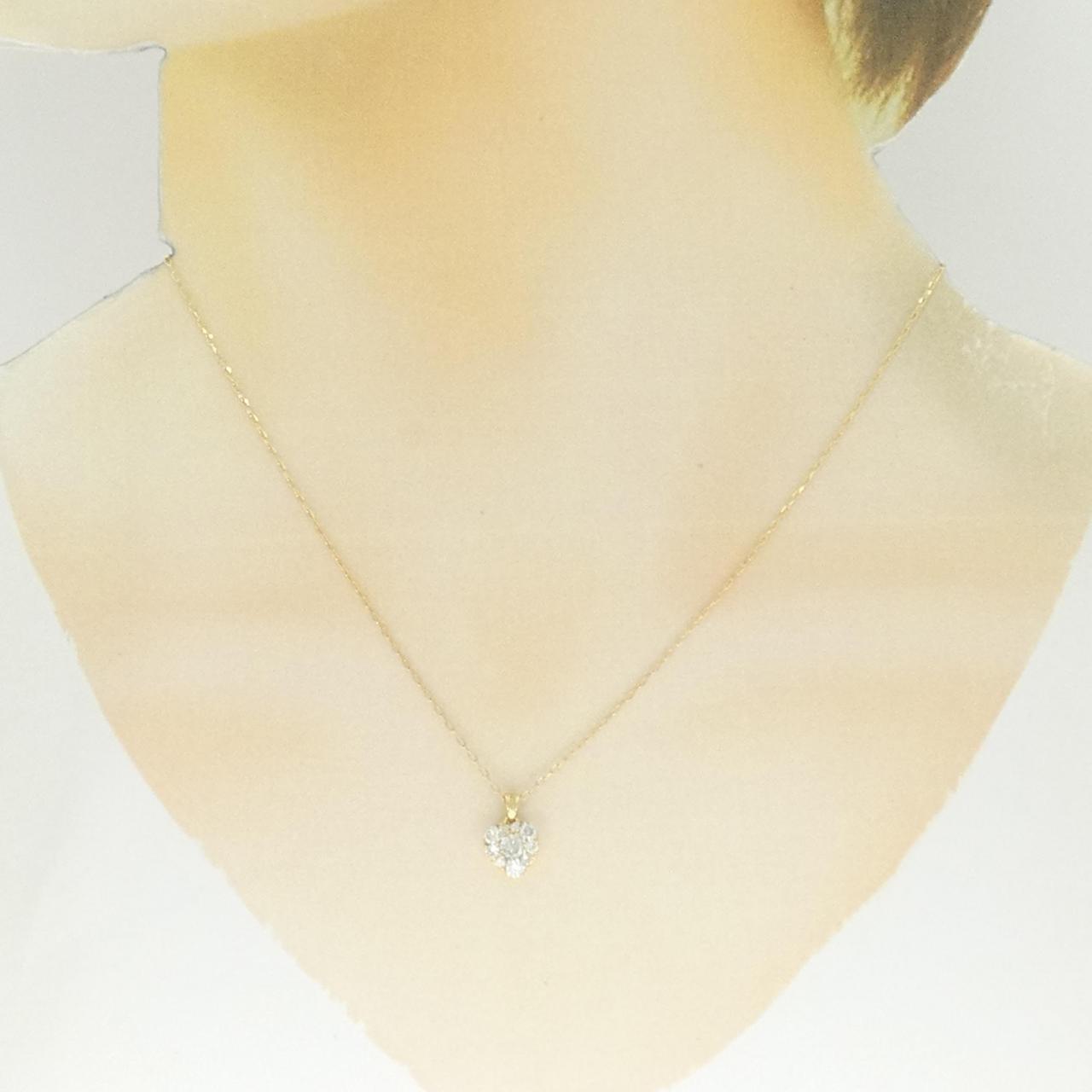 K18YG ハート ダイヤモンド ネックレス 0.50CT