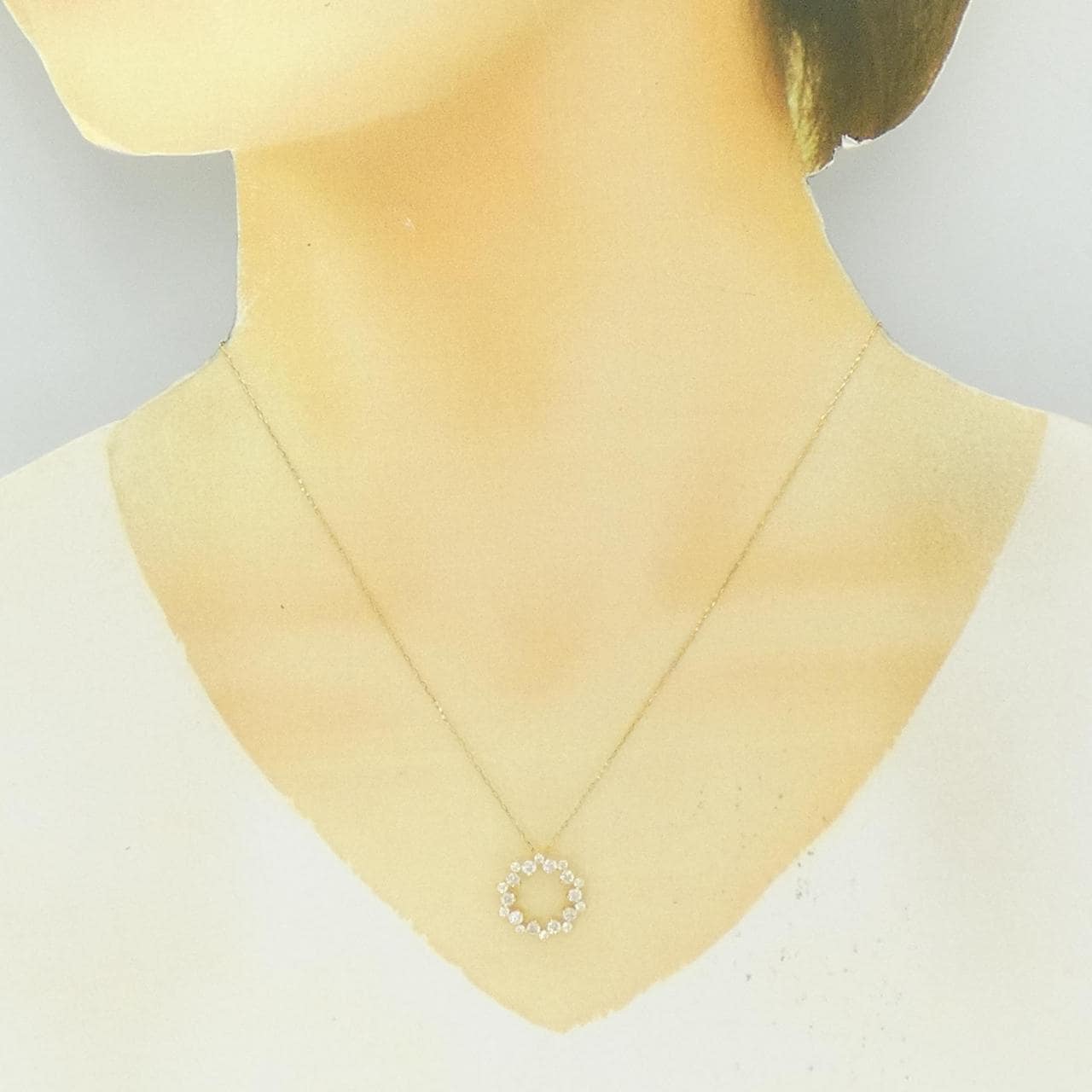 K18YG ダイヤモンド ネックレス 0.75CT
