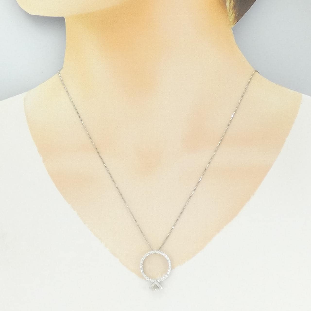 PT900/PT850 ダイヤモンド ネックレス 0.45CT