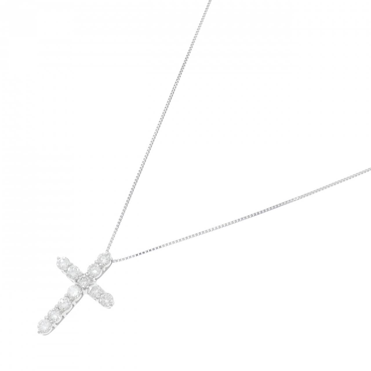 PT900/PT850 クロス ダイヤモンド ネックレス 1.00CT