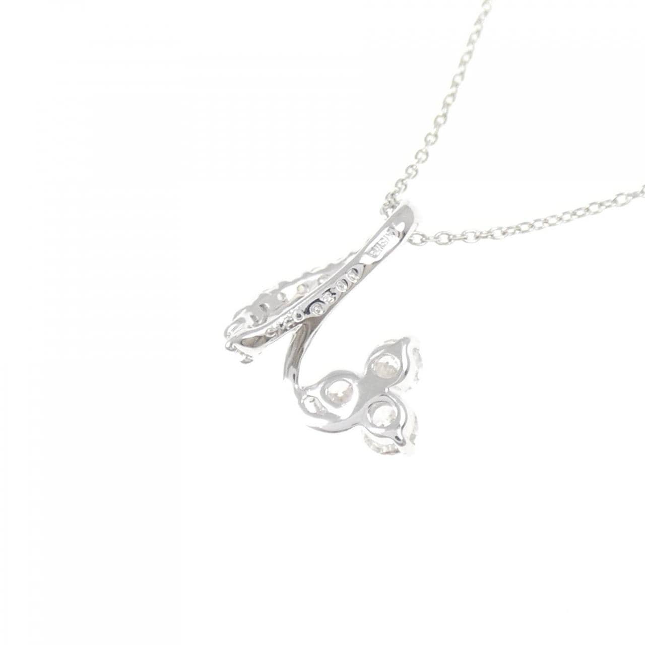 K18WG ダイヤモンド ネックレス 0.375CT