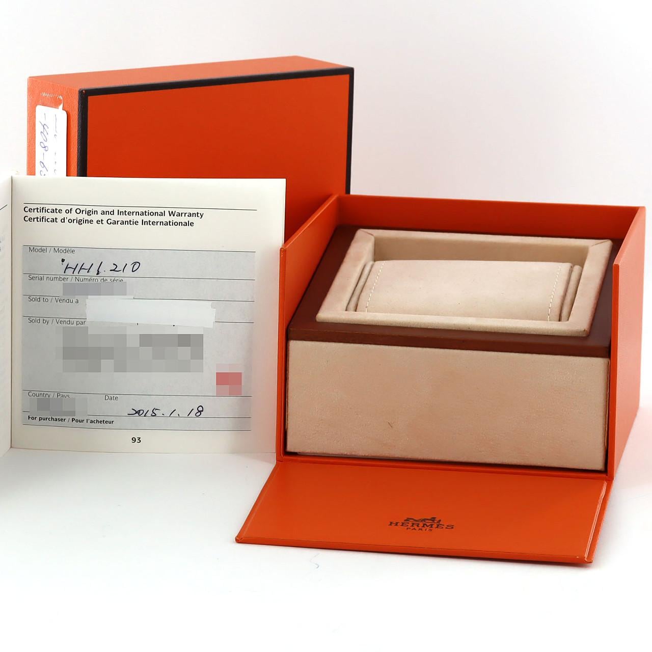 エルメス Hウォッチ･ドゥブルトゥール･11P HH1.210 SS クォーツ