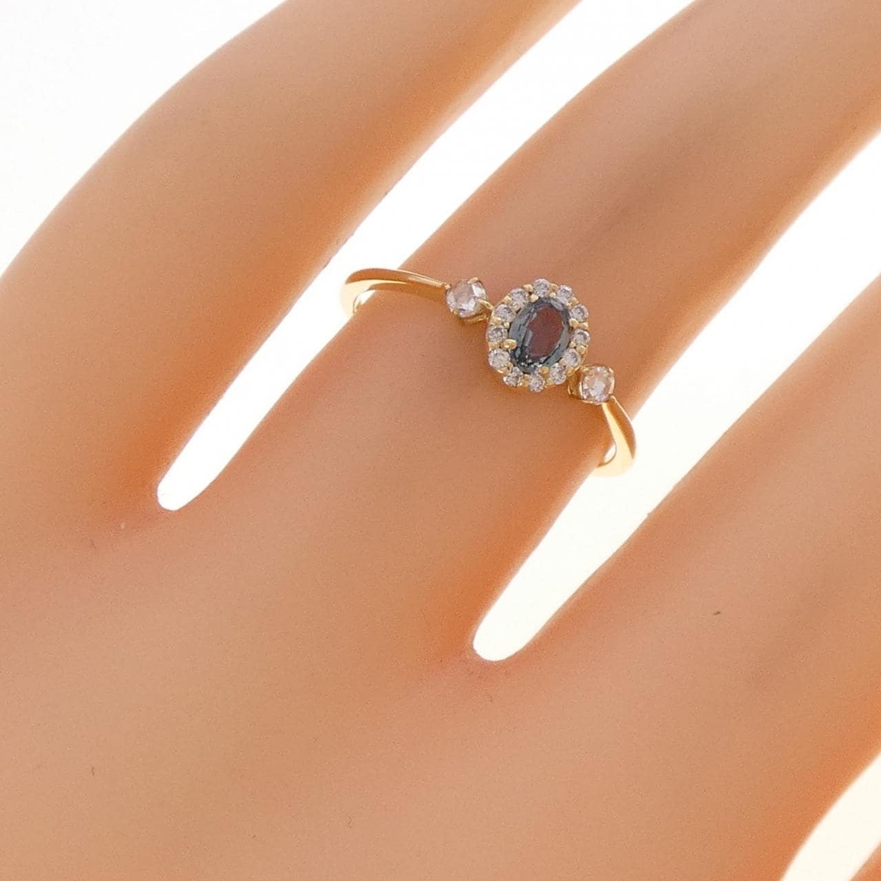 K18YG アレキサンドライト リング 0.15CT