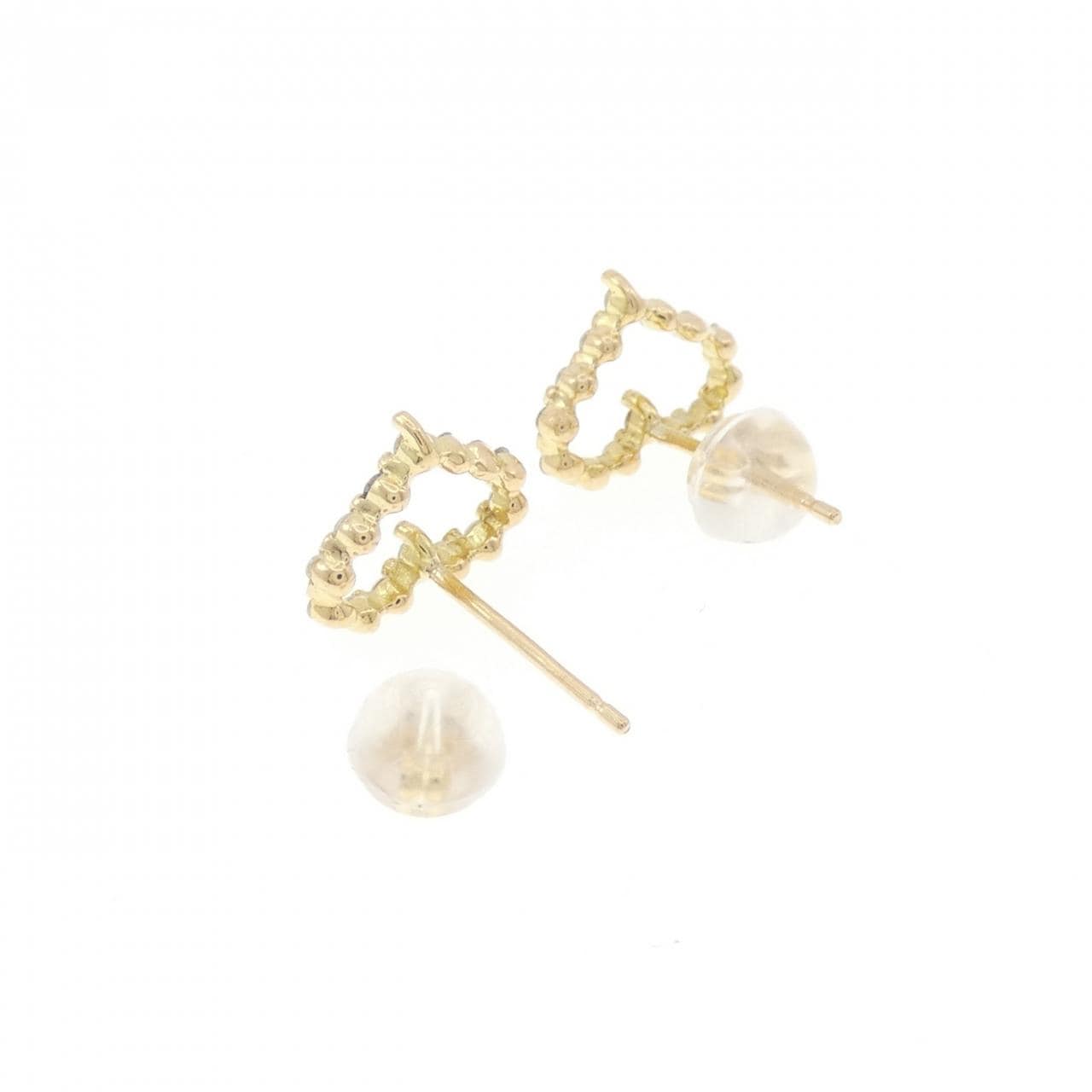 K18YG ハート ダイヤモンド ピアス 0.24CT