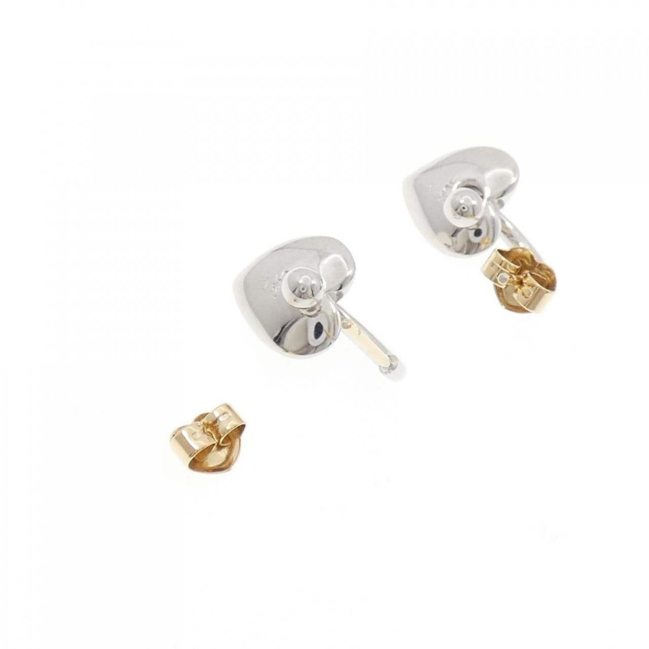 スタージュエリー 750WG/750YG/K18YG ハート ピアス