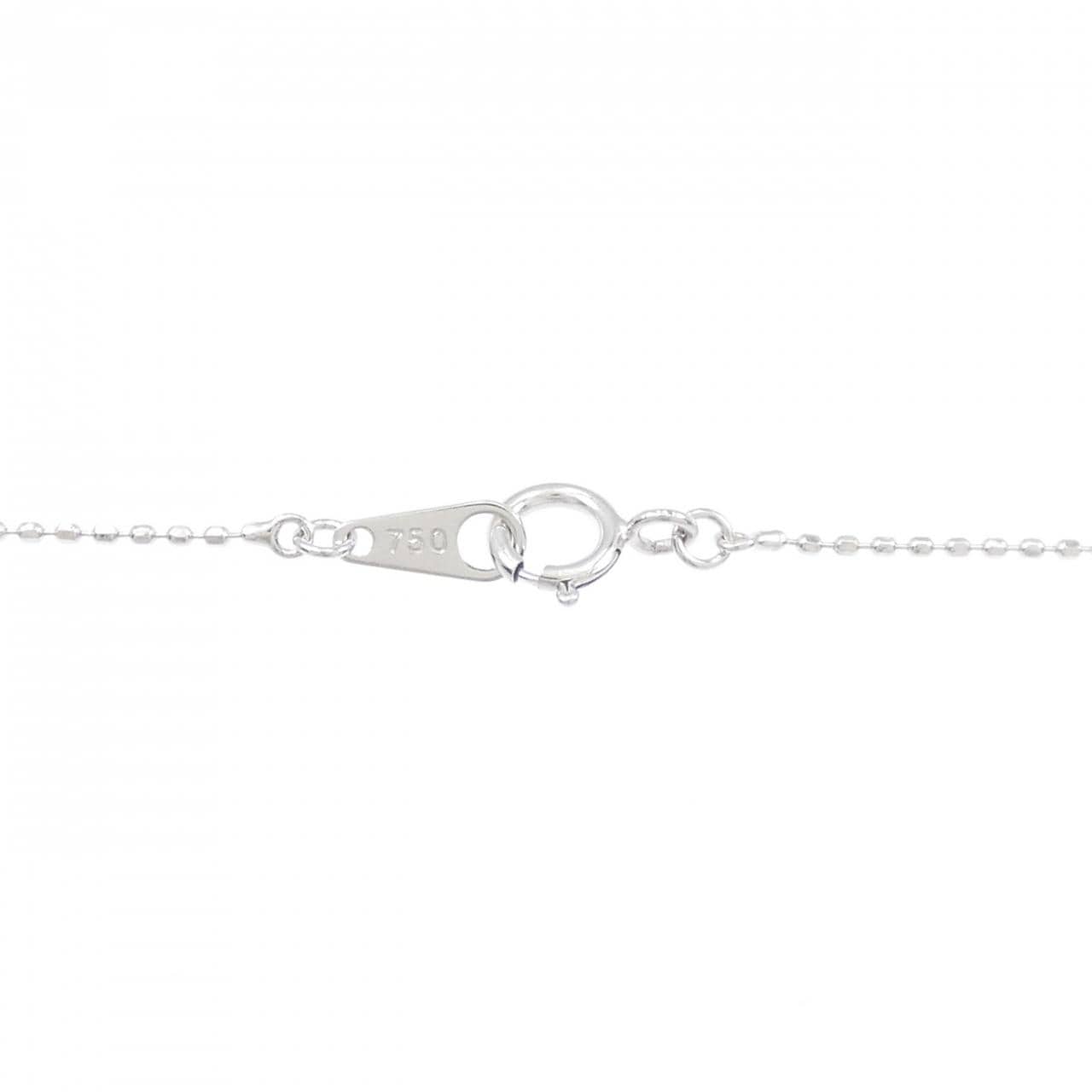 K18WG/750WG クロス ダイヤモンド ネックレス 0.30CT
