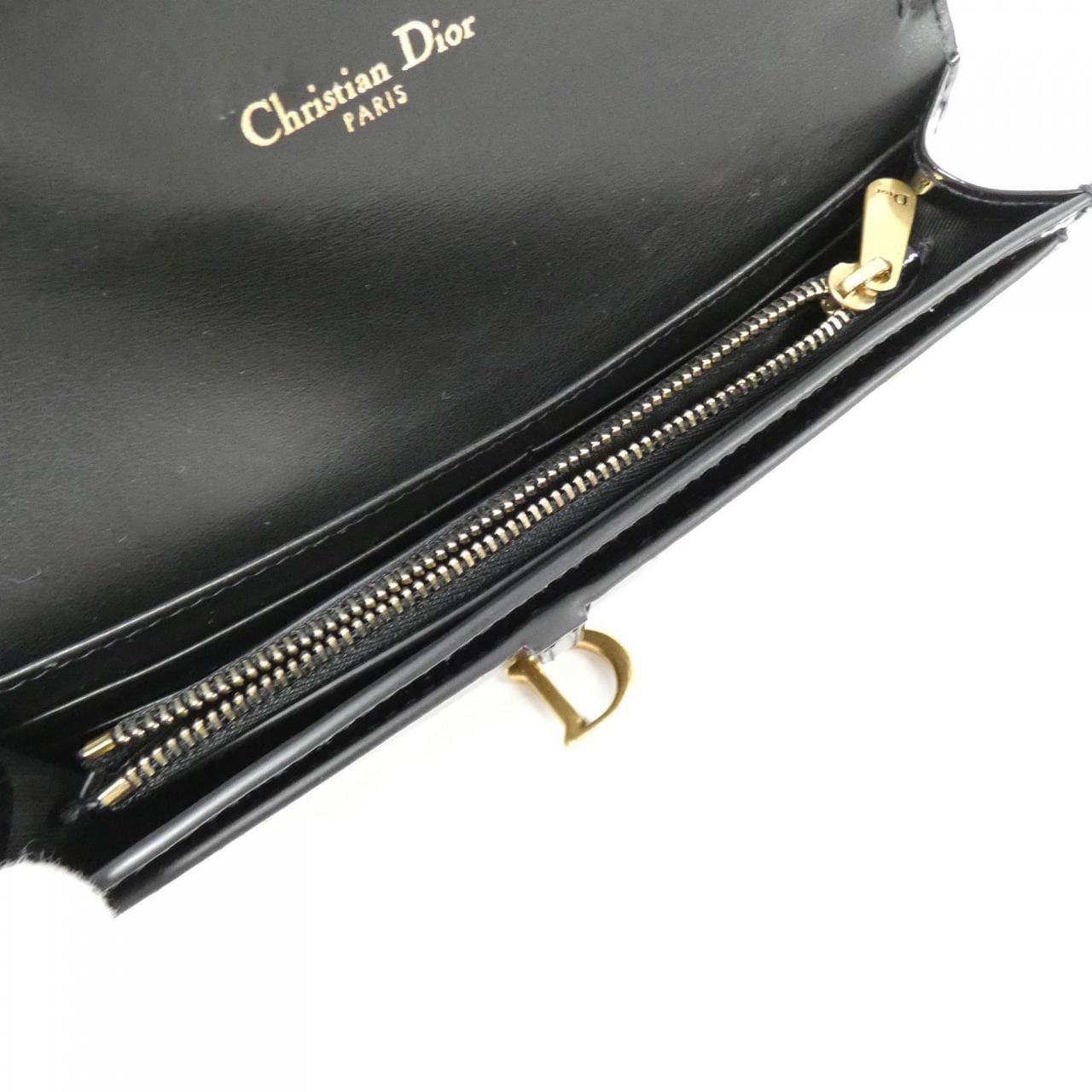 Christian DIOR Saddle S5614CWPL Chain Wallet