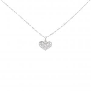 K18WG ハート ダイヤモンド ネックレス 0.22CT