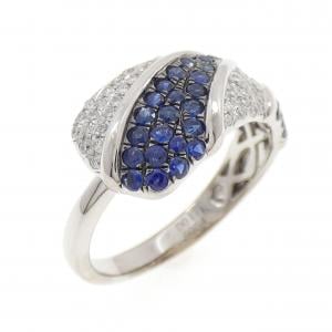 K18WG/K18BG サファイヤ リング 0.54CT