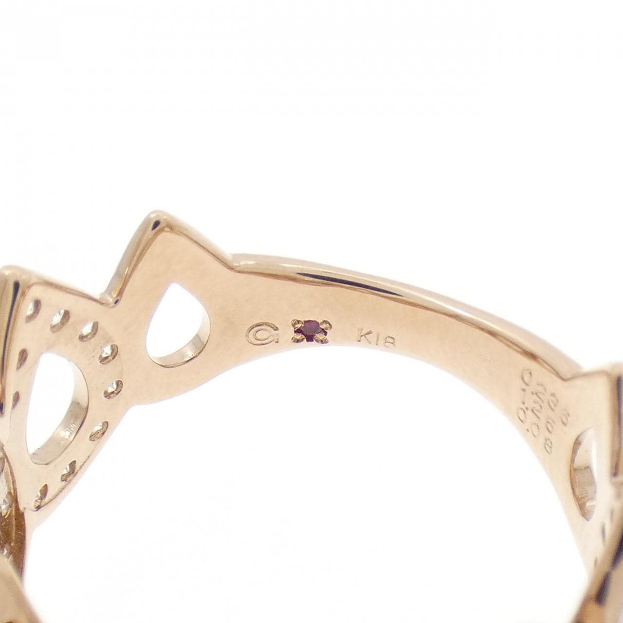 K18PG カラーストーン リング