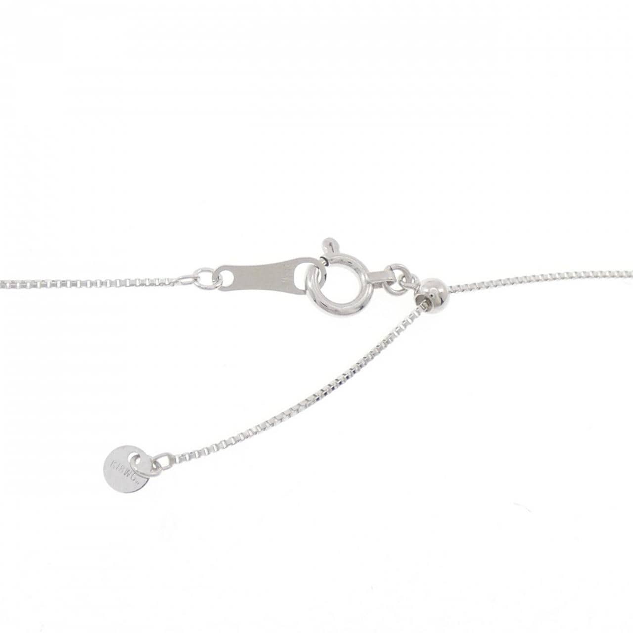 K18WG フラワー ダイヤモンド ネックレス 0.50CT