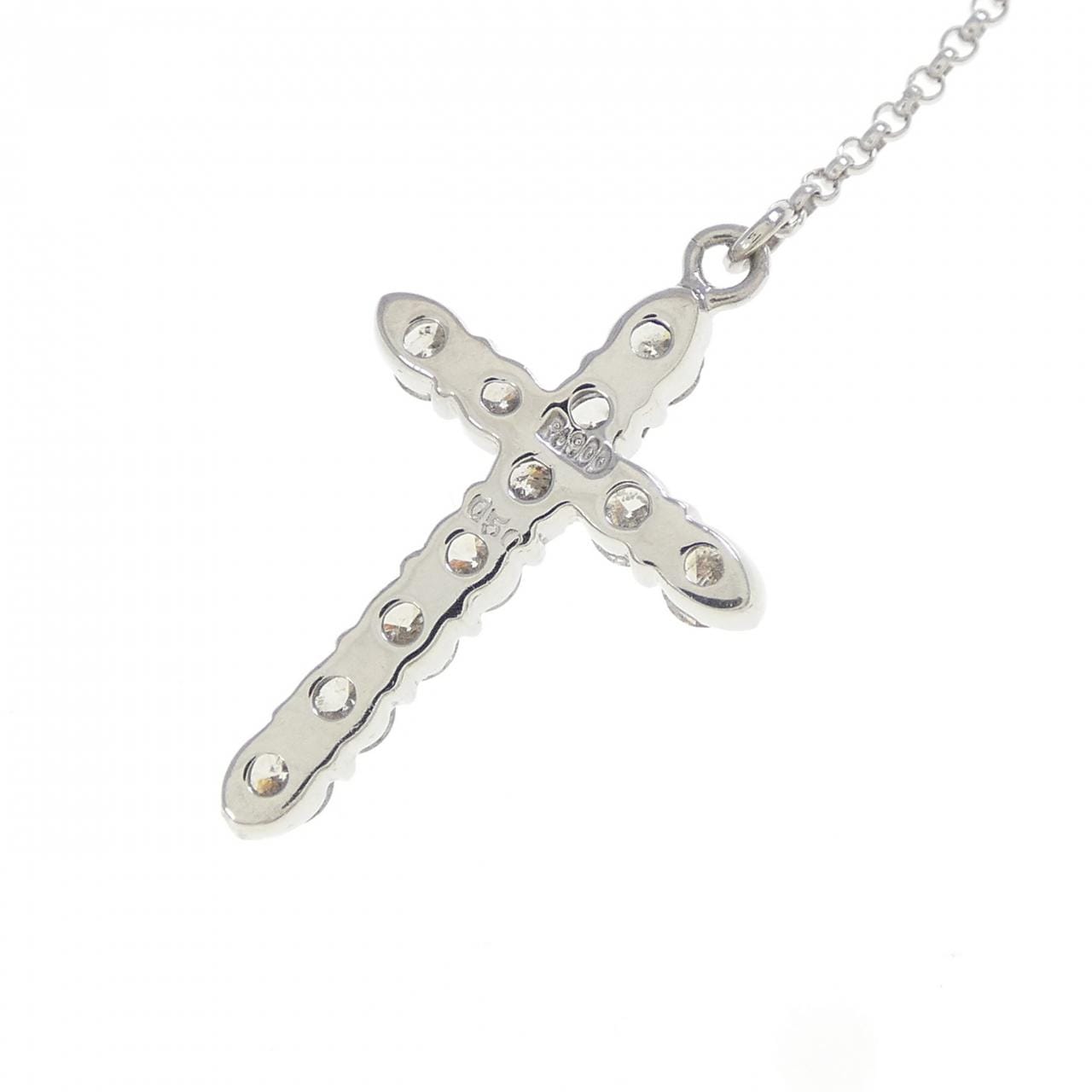 PT900/PT850 クロス ダイヤモンド ネックレス 0.50CT