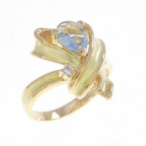 K18YG アクアマリン リング 0.52CT