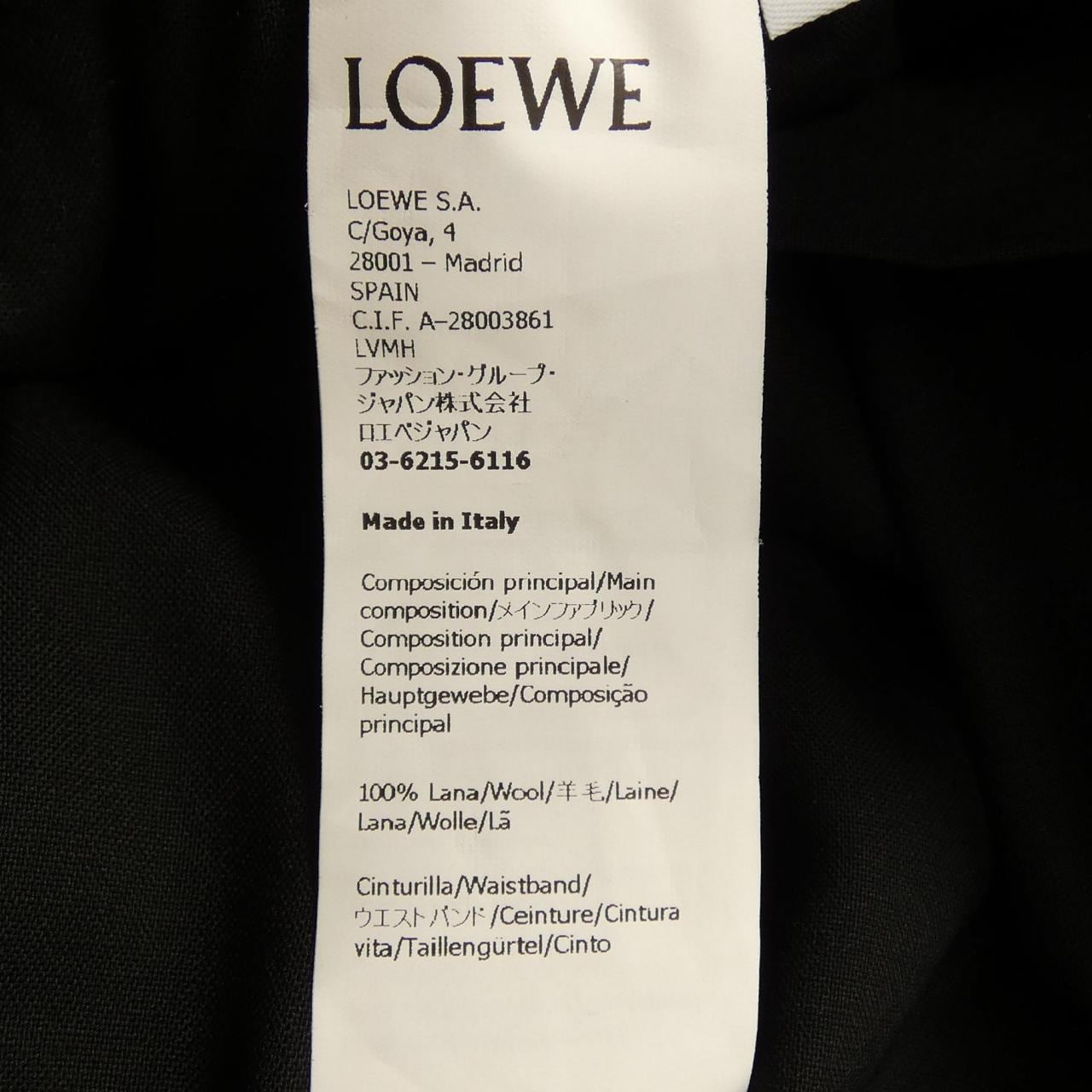 ロエベ LOEWE S359Y04XBP パンツ