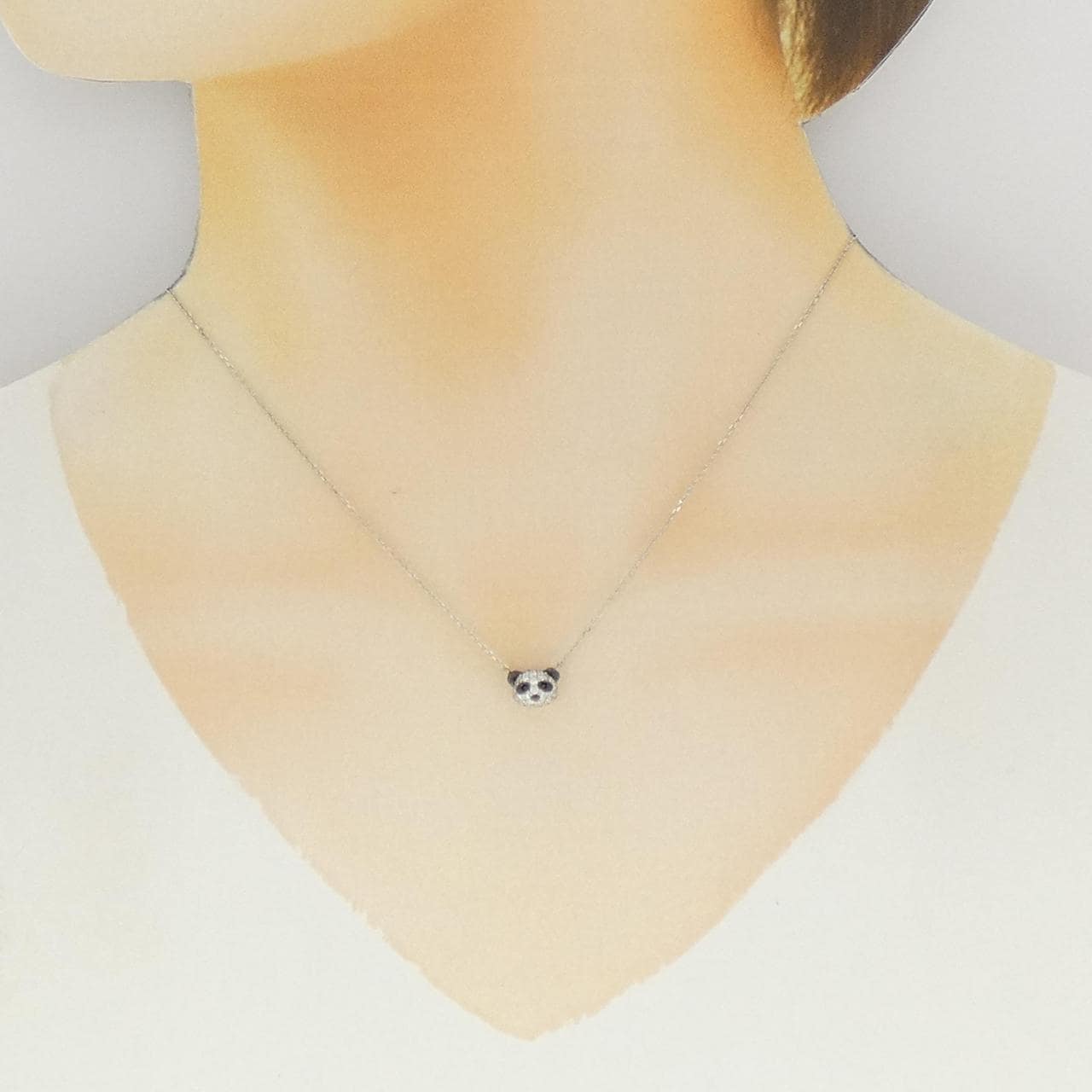 ポンテヴェキオ パンダ ダイヤモンド ネックレス 0.01CT