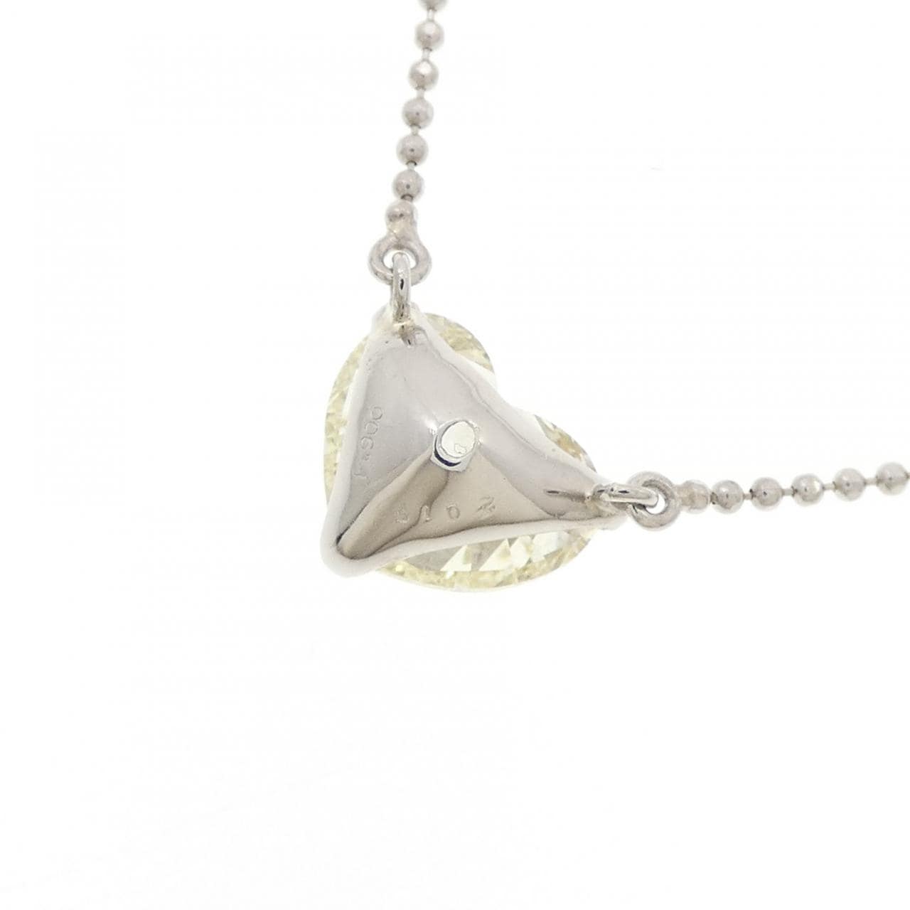 PT900/PT850 ダイヤモンド ネックレス 2.015CT VLY VS2 ハートシェイプ