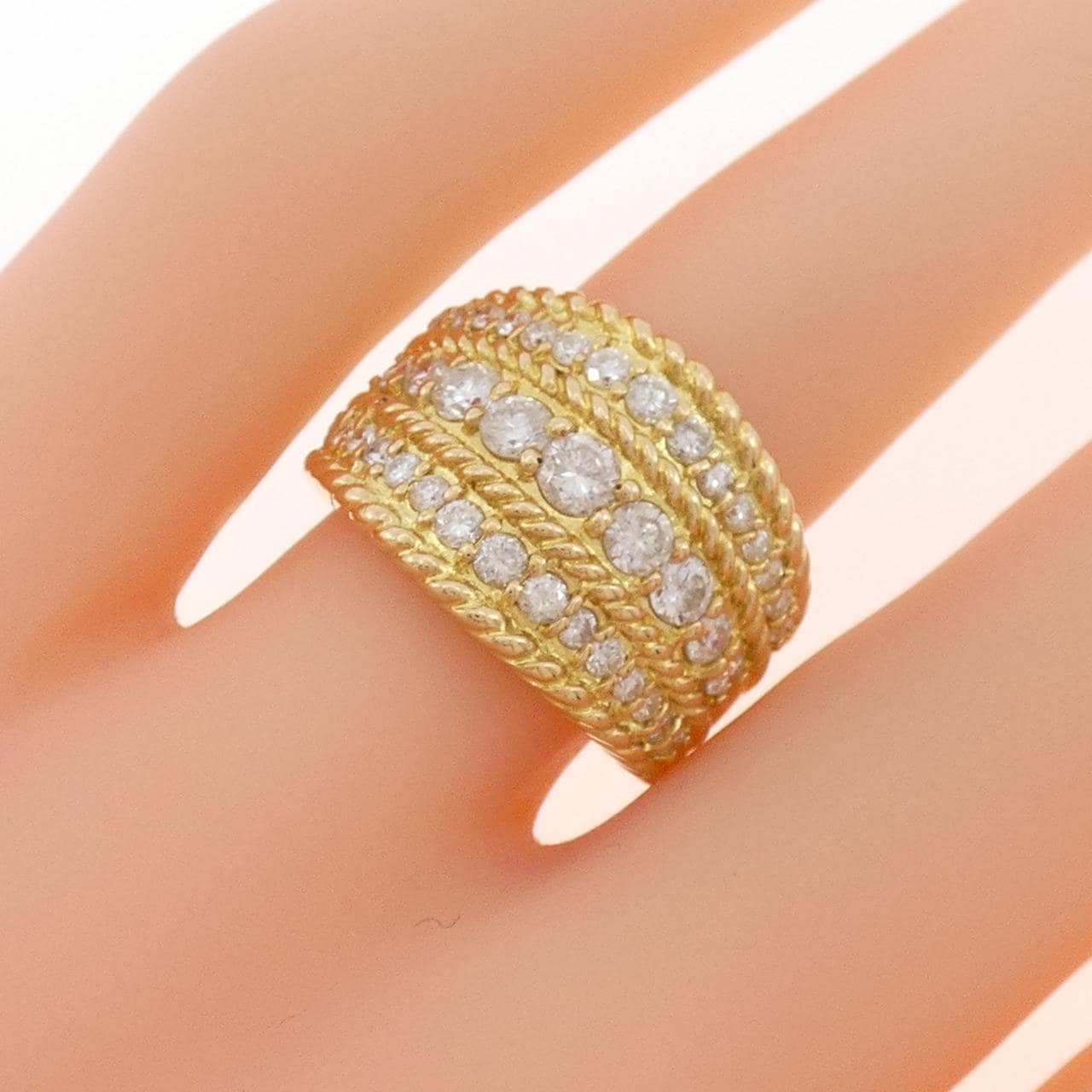 K18YG ダイヤモンド リング 1.13CT