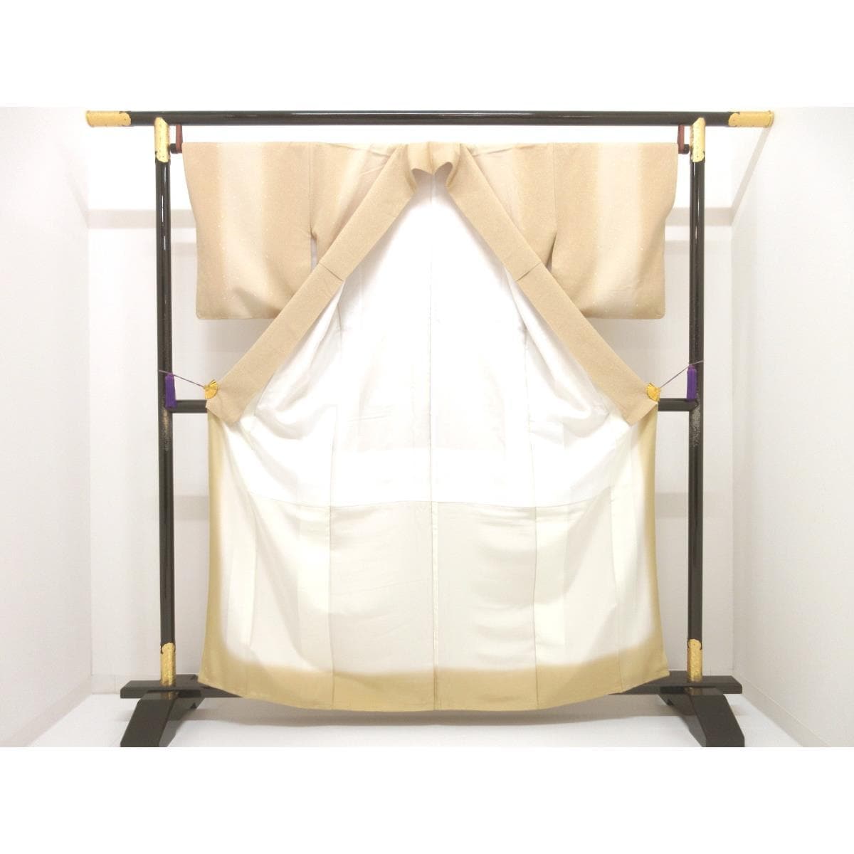 小紋　友禅金彩加工　ボカシ染